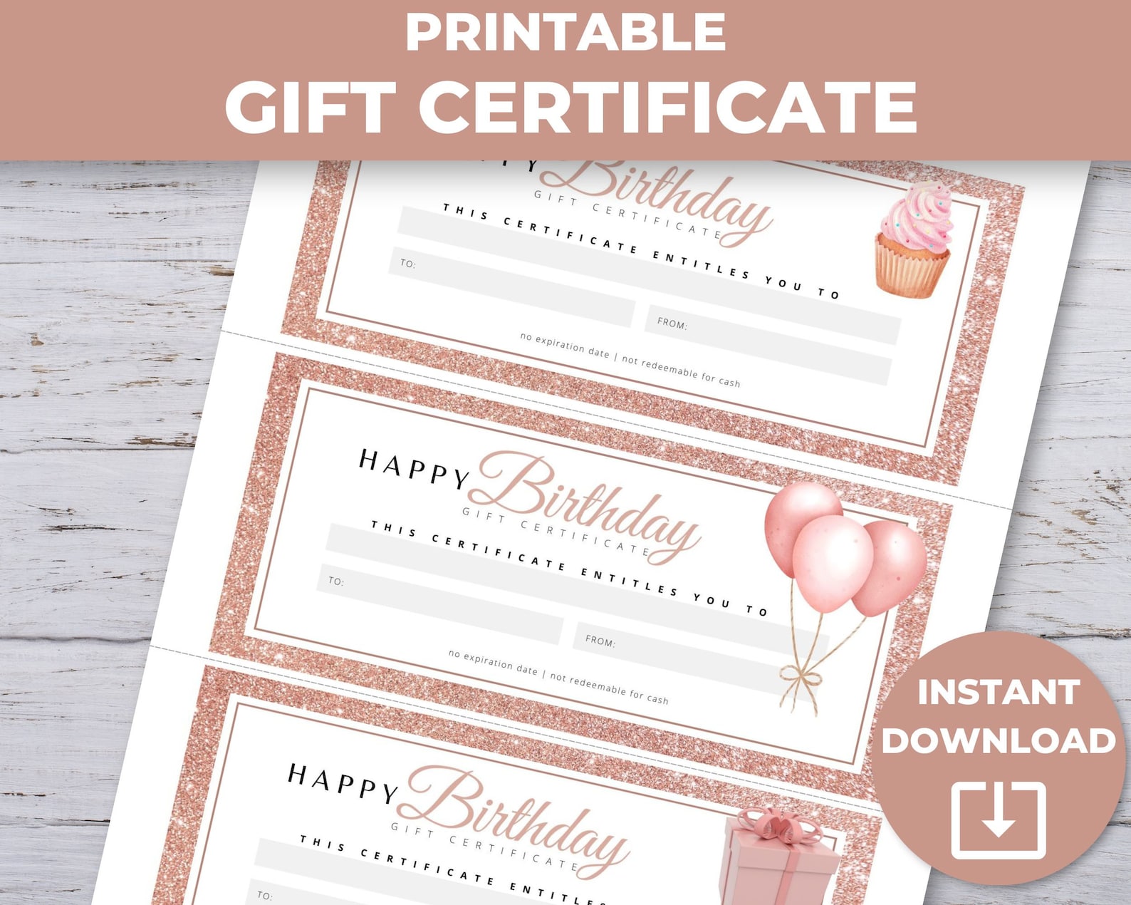 Birthday Gift Certificate Template, Gift Certificate Template Birthday