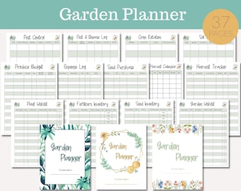 Garden Planner Printable, Garden Journal and Planner, Flower Garden Planner, Vegetable Garden Planner, Digital Garden Planner