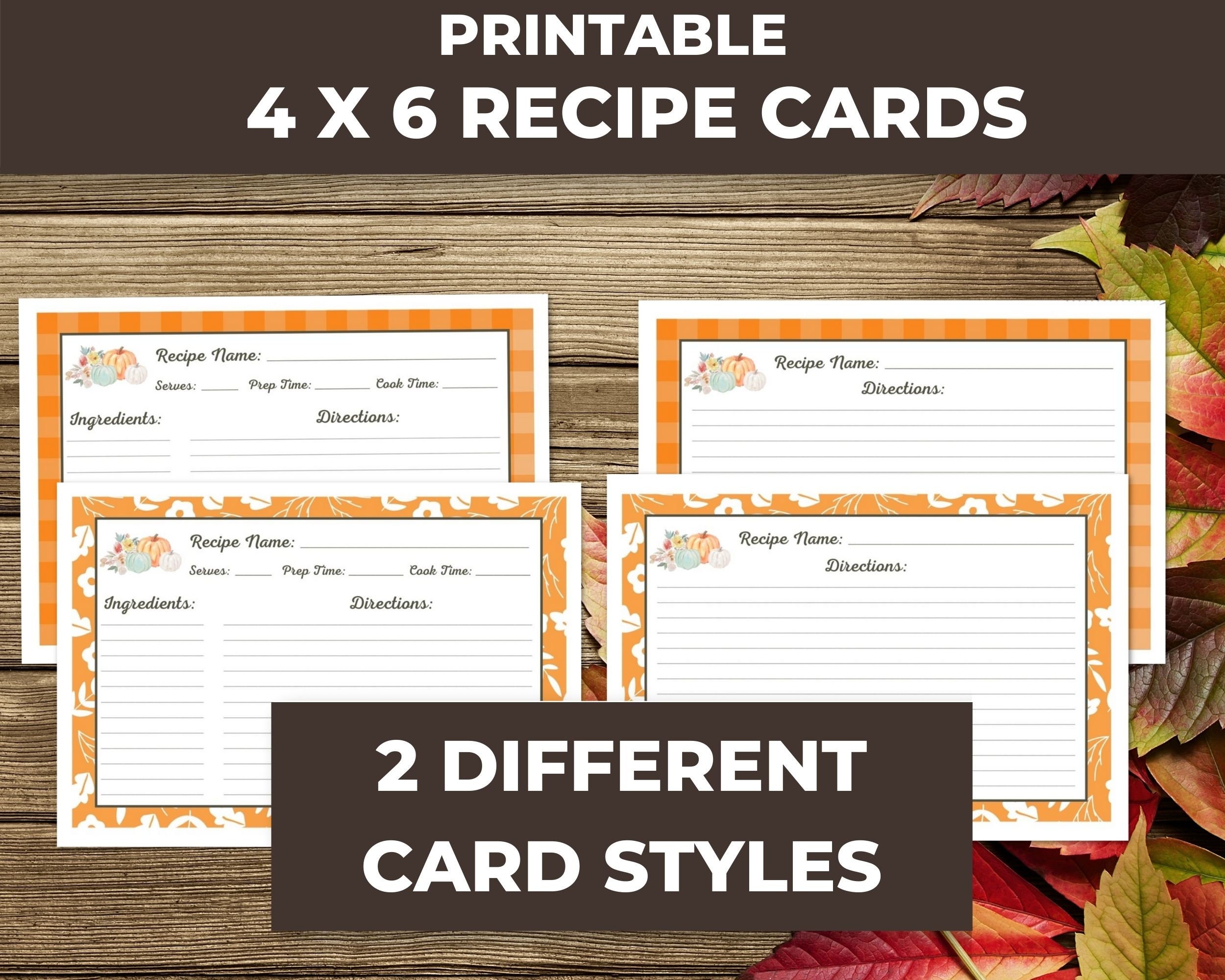 4x6 Recipe Card Recipe Card Printable Holiday Recipe Etsy 4x6 Recipe Card Recipe Card Printable Holiday Recipe Etsy