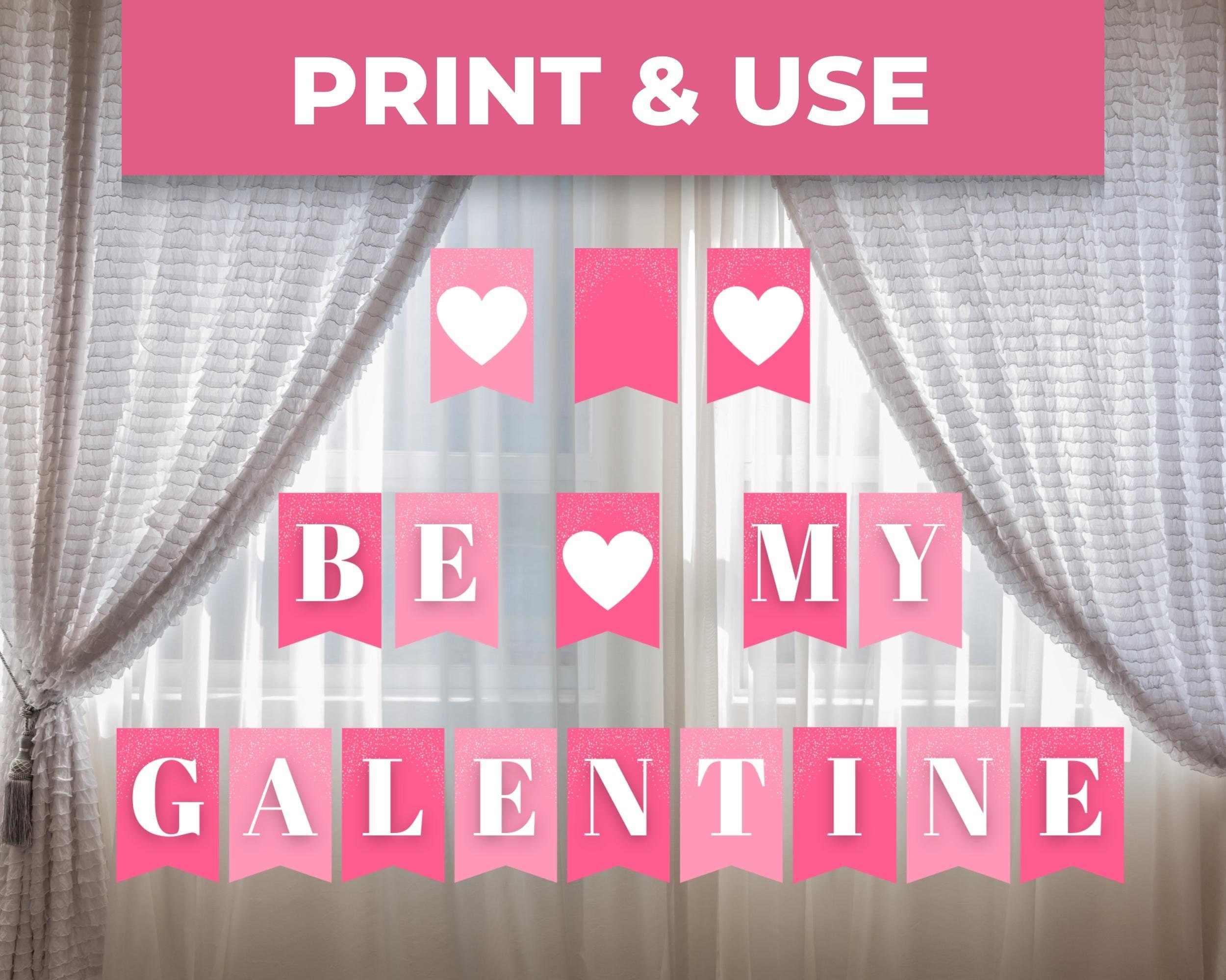 Large Happy Galentine's Day Banner Decorations For Galentine's Party Girl's Night Zoom Call