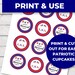 Printable Memorial Day Cupcake Toppers, Memorial Day Decoration, Food ...