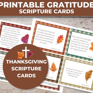 Thanksgiving-Schriftkarten, Thanksgiving-Bibelverse, Dankbarkeitskarten zum Ausdrucken, Thanksgiving-Dankbarkeits-Bibelvers-Erinnerungskarten