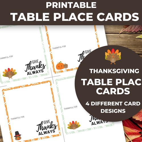Fall Leaf Place Card Printable Placecard Corjl Buffet Cards - Etsy