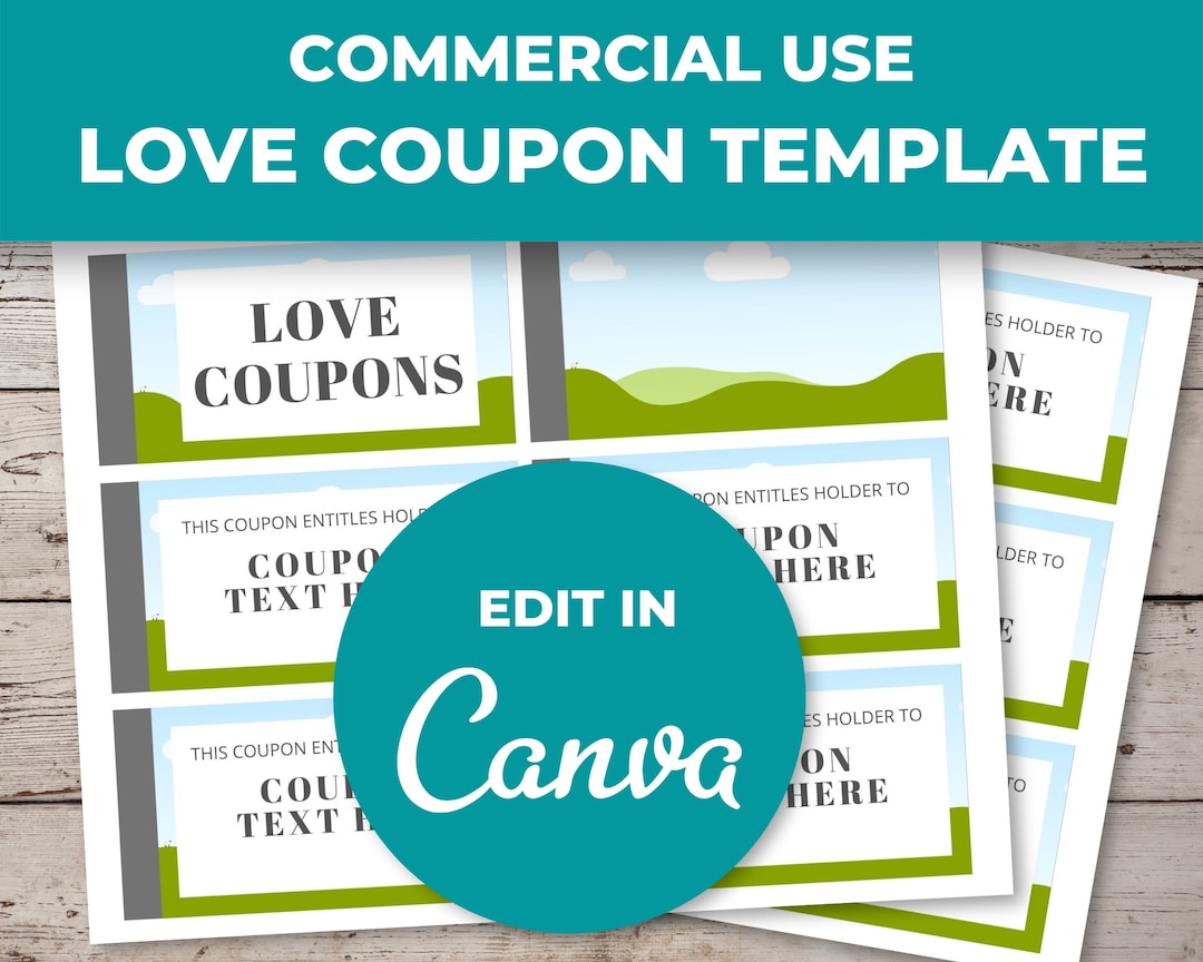 EDITABLE Canva Template Love Coupon Book Matching Envelope EDITABLE Canva Template Love Coupon Book Matching Envelope