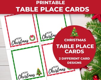 Printable Christmas Place Cards, Snowflakes