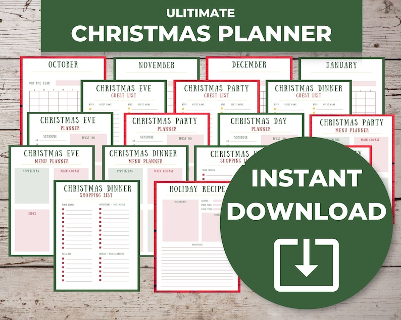 Printable Holiday Planner