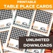 Place Setting Cards, Place Cards Printable, Table Tents, Farmhouse ...