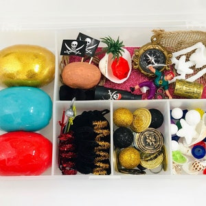Playdough Kit Boys, Playdough Sensory Kit, Playdough Kit Christmas, Playdough Kit Toddler, Sensory Bin, Sensory Kits for Kid, Pirate Kit