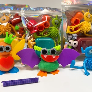 Monster Playdough Kit, Bau dein eigenes Monster Kit, Halloween Klasse Gastgeschenke, Trick or Treat, Goodie Tasche Stuffers, Halloween Bastelgeschenk,