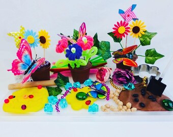 Regalo de cumpleaños para niños, Kit de jardín sensorial para niños, Kit de jardín Plastilina, Juegos de aprendizaje para niños, Juegos de plastilina para niños y niñas