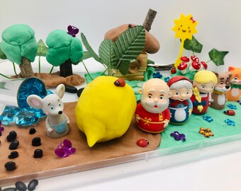 El kit de plastilina Turnip, kit de plastilina de cuento de hadas, kit de plastilina sensorial, kit de narración de cuentos, regalo para niños, regalo sensorial, juguetes únicos