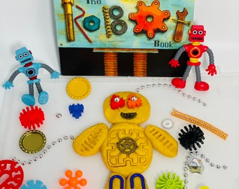 Kit de plastilina robot, kit sensorial de plastilina, kit sensorial, juegos para niños, juguetes para niños, juego de plastilina, juguetes sensoriales, kit de plastilina, juguetes de viaje