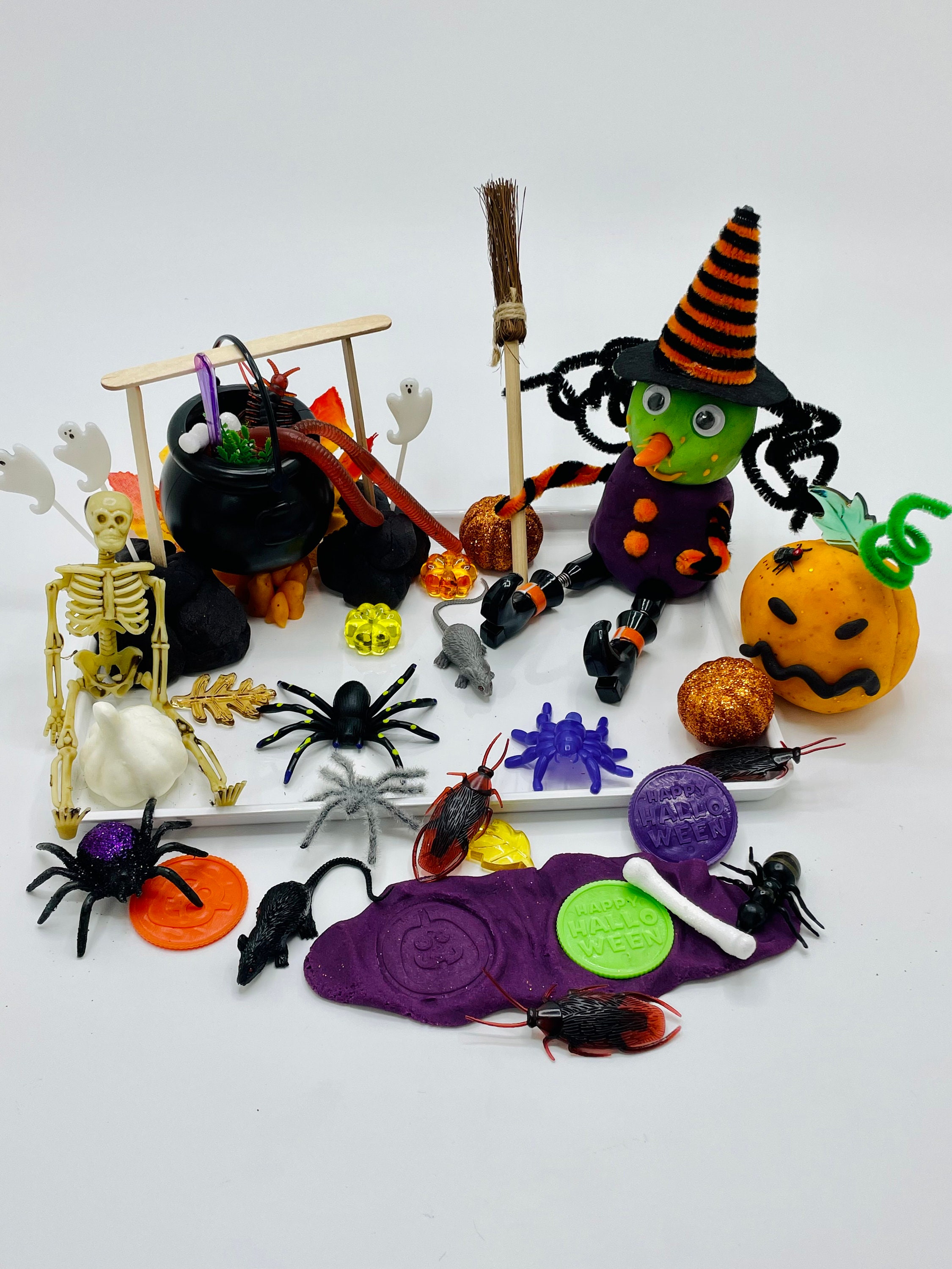 Halloween Playdough kit, Halloween sensory kit, Halloween Play dough…