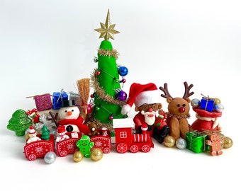 Kit de plastilina navideña, kit de plastilina sensorial, regalo de Navidad para niños, kit ocupado, regalo de vacaciones para niños, kit de plastilina