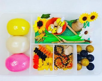 Regalo de cumpleaños para niños, juego sensorial de abeja de miel para niños, kit de abeja de miel Plastilina, Juegos de aprendizaje para niños, Juegos de plastilina para niños