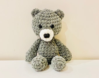 Crochet Plush bear written pattern/ Small Amigurumi Bear Pattern/ Easy Amigurumi project/ crochet soft toy bear pattern