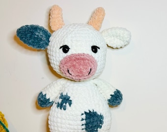 Crochet Plush Cow written pattern/ Crochet Cow Pattern/ Easy Amigurumi project/ crochet soft toy Cow pattern