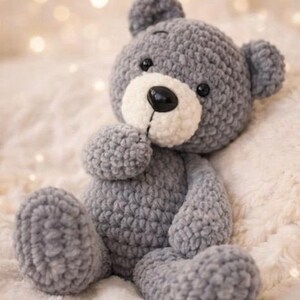 Niedrige Größe Teddybär Häkelanleitung - großer Plüsch Amigurumi Bär PDF Bild 4