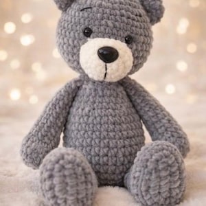 Niedrige Größe Teddybär Häkelanleitung - großer Plüsch Amigurumi Bär PDF Bild 5