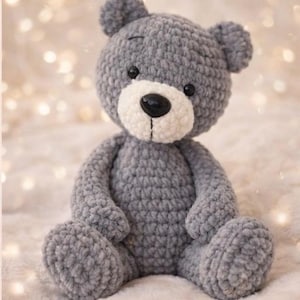 Niedrige Größe Teddybär Häkelanleitung - großer Plüsch Amigurumi Bär PDF Bild 3