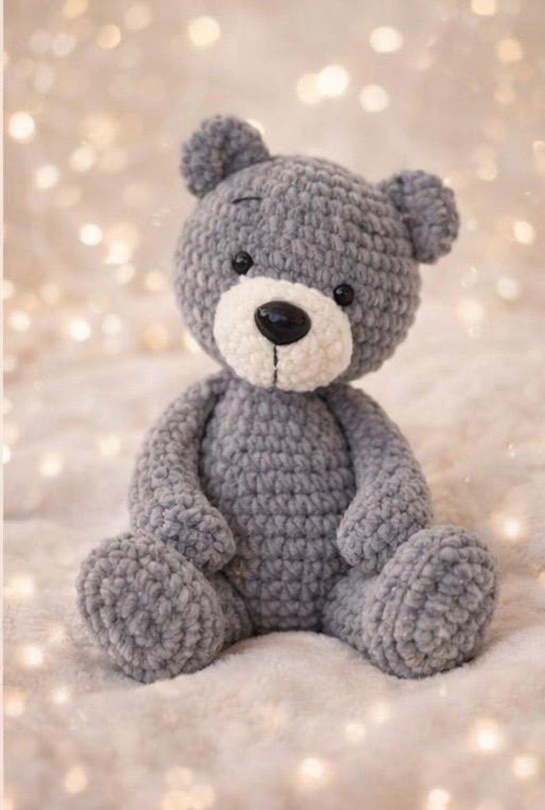 Niedrige Größe Teddybär Häkelanleitung - großer Plüsch Amigurumi Bär PDF Bild 3