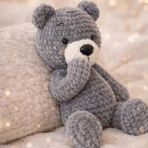 Niedrige Größe Teddybär Häkelanleitung - großer Plüsch Amigurumi Bär PDF Bild 6