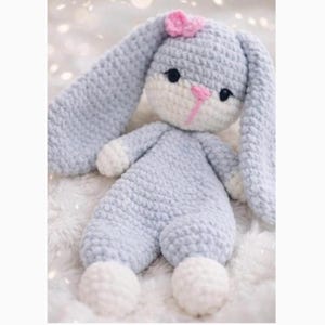 Crochet Bunny Snuggly Pattern – Comforter Security Blanket, PDF Pattern