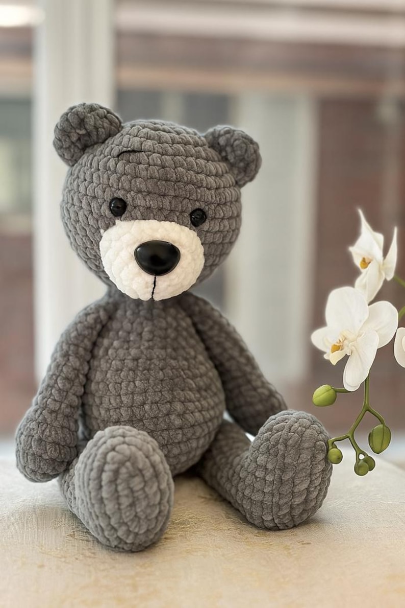 Niedrige Größe Teddybär Häkelanleitung - großer Plüsch Amigurumi Bär PDF Bild 2
