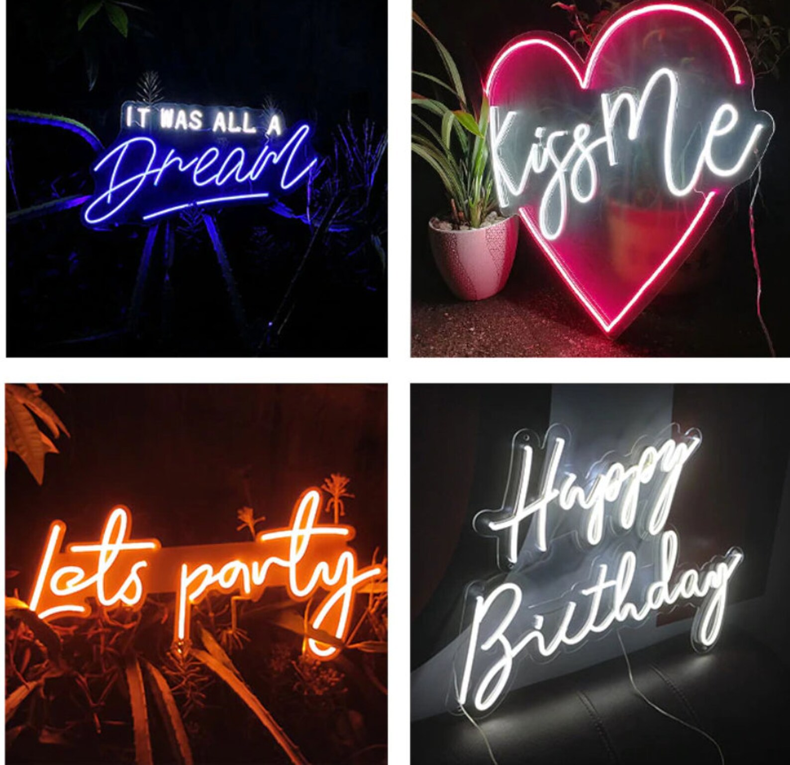 Lets Party Custom Design LED Neon Signs Portable Wireless With Etsy