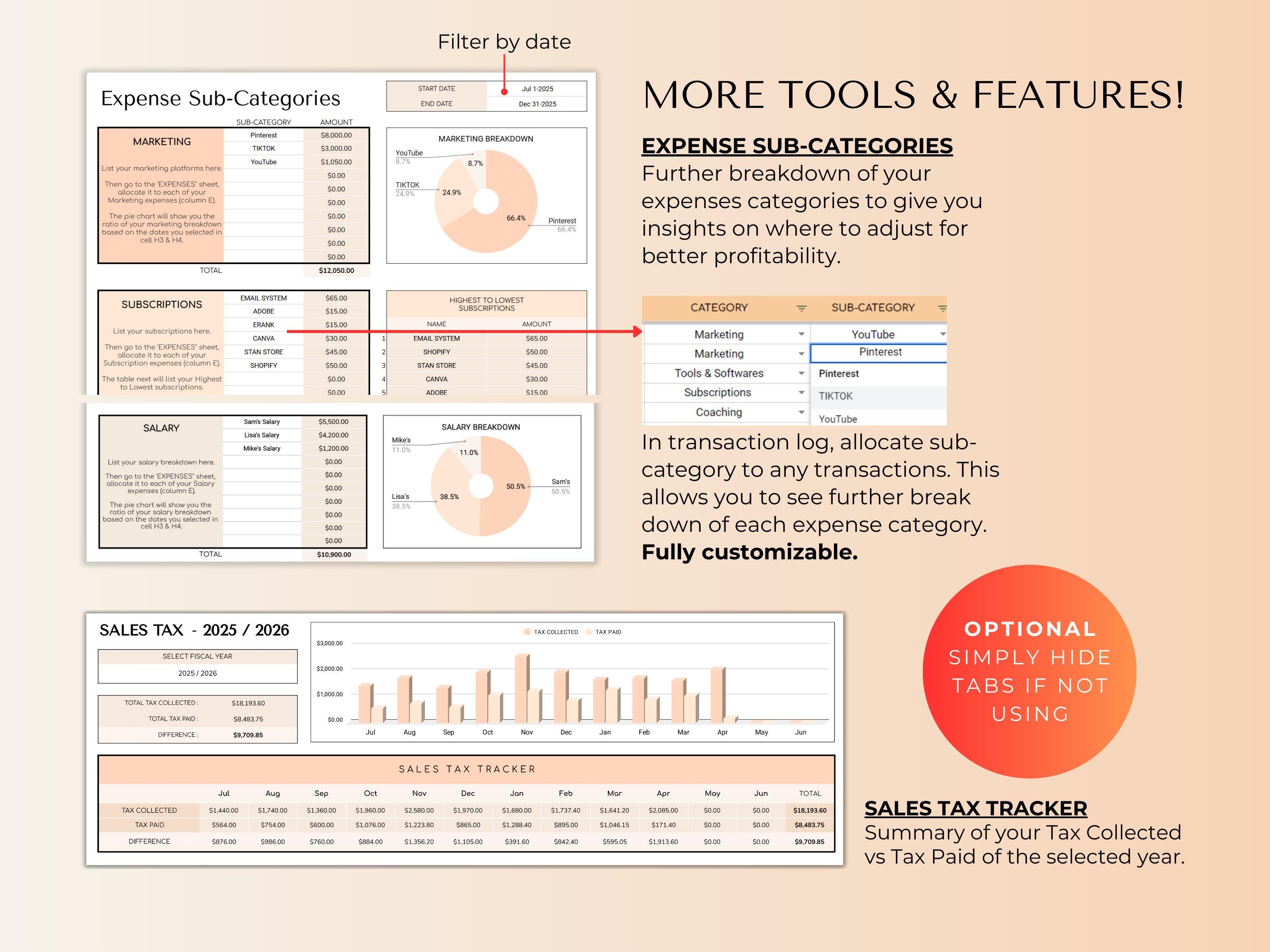 Small Business Bookkeeping Bundle | Inventory & Order Tracker | Pricing ...