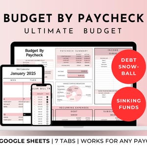 Salarisbegrotingspreadsheet voor Google Spreadsheets: ultieme wekelijkse, tweewekelijkse en maandelijkse budgetplanner, financiële tracker, schuldentracker