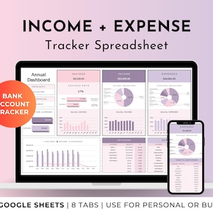 Income and Expense Tracker: Personal Finance Spreadsheet (Google Sheets Template)