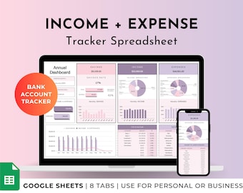 Income and Expense Tracker Spreadsheet Template Personal Financial Planner Spreadsheet Monthly Expense Tracker Google Sheets Finance