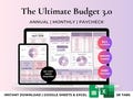 Ultimate Annual & Monthly Budget Spreadsheet Excel Google Sheets Budget Template Budget Tracker Financial Planner Bill Tracker Debt Tracker product logo