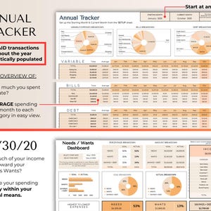 Weekly & Monthly Budget Spreadsheet for Google Sheets | Bill Calendar, Savings Tracker, Automatic Bill Split image 8