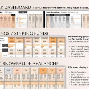 Weekly & Monthly Budget Spreadsheet for Google Sheets | Bill Calendar, Savings Tracker, Automatic Bill Split image 9