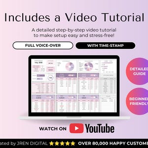 Easy Budget Planner for Beginners Excel/Google Sheets Template Simple Digital Finance Spreadsheet Monthly Paycheck Spending Savings Tracker image 11