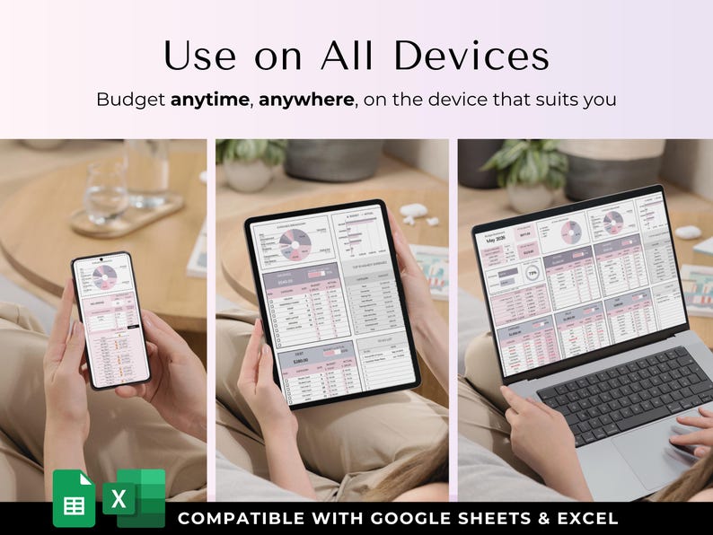 Easy Budget Planner for Beginners Excel/Google Sheets Template Simple Digital Finance Spreadsheet Monthly Paycheck Spending Savings Tracker image 10