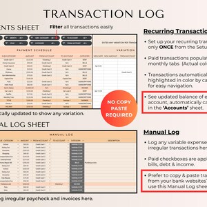 Weekly & Monthly Budget Spreadsheet for Google Sheets | Bill Calendar, Savings Tracker, Automatic Bill Split image 4