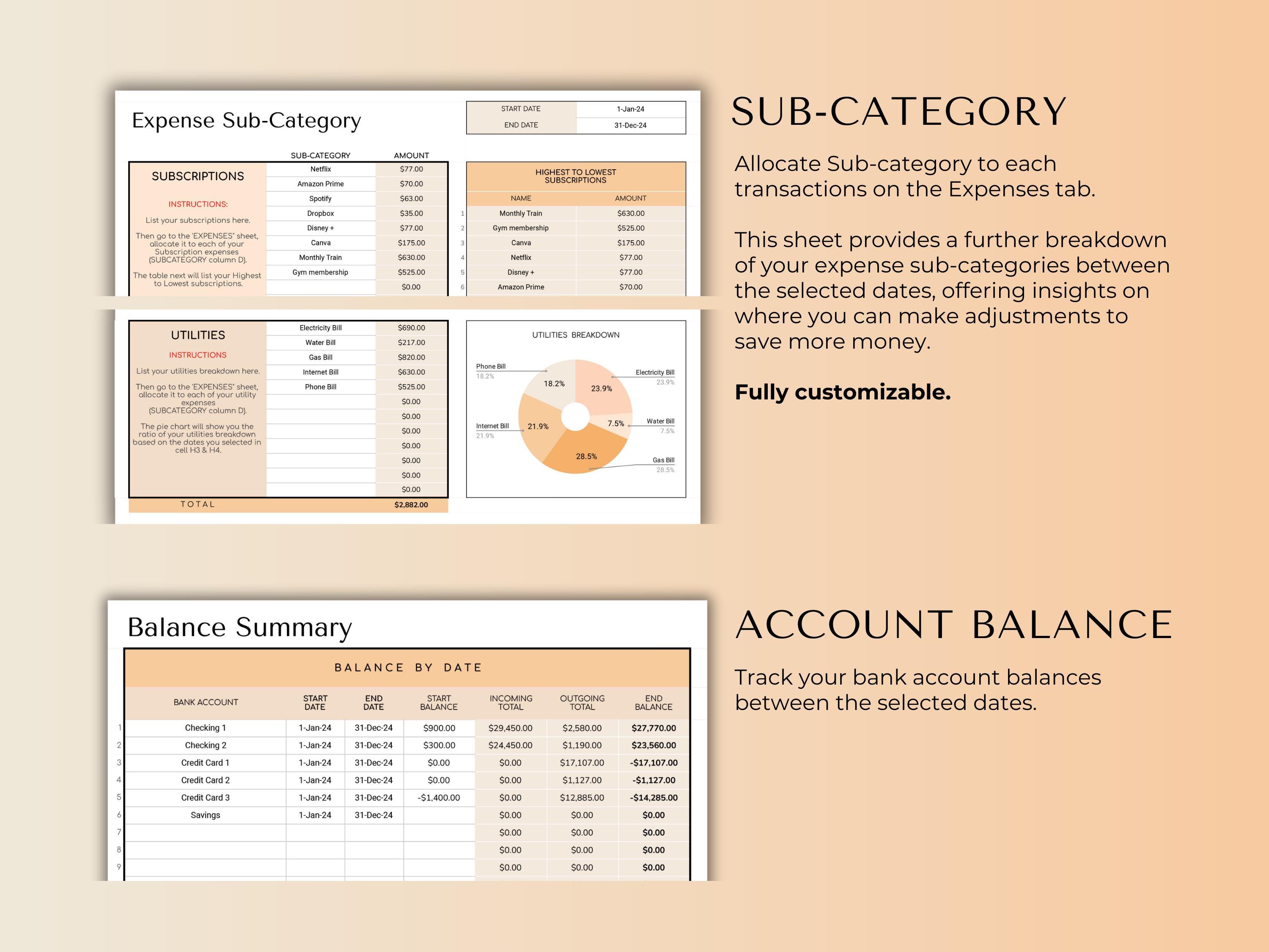 Income and Expense Tracker: Google Sheets Budget Template (digital ...