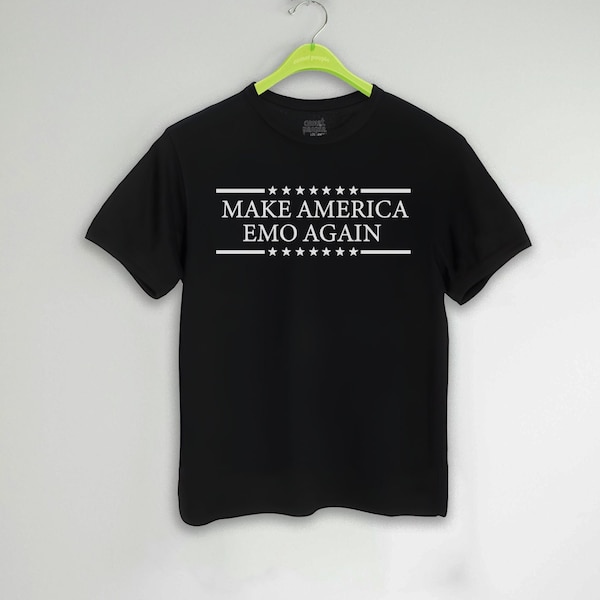 Make America Emo Again Unisex Cotton Tee Funny T Shirt Elder Emo Nite Concert Festival Band T-Shirt When We Were Young Election 2024