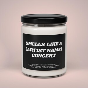 Personalisierte Konzertkarten Kerze riecht wie individuelle Künstler natürliche Geburtstagsüberraschung handgemacht für ihren Emo Music Tour Fan Bester Freund
