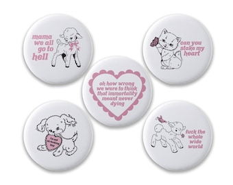 Botones de San Valentín de MCR, pines, fan art, emo, regalo divertido, insignia linda