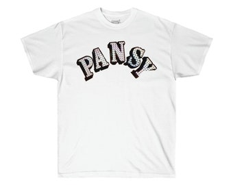 Pansy Frank MCR Unisex Baumwolle T Shirt Emo Pride Tee Lustiges Geschenk Pansy Gitarre Elder Emo Fan Illustration Romantik