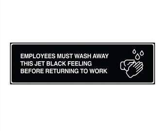 MCR Employees Must Wash Away This Jet Black Feeling Sticker Bumper Stickers Fan Illustration Emo Funny Gift Car Decal