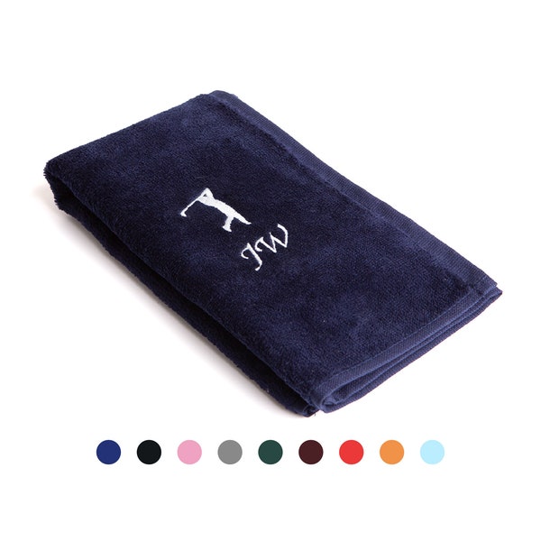 Personalised Golf Towel Tri-Fold  Any Name Towel - Embroidered Gift Perfect for Dad, Grandad, Mum, Grandma, Friend, Birthday