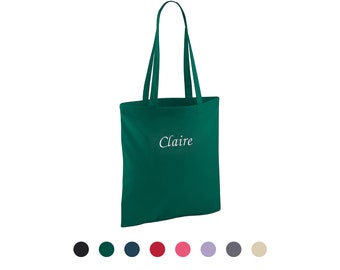 Personalised Canvas Tote Bag - Perfect Embroidered Gift for Mum, Grandma, Sister, Girlfriend, Friend