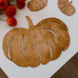 Charger Plate Pumpkin Set, Pumpkin Coasters & Plates Set, Easter Table Décor, Wooden Charger Plate, Wooden Pumpkin Décor, Easter Gift image 2