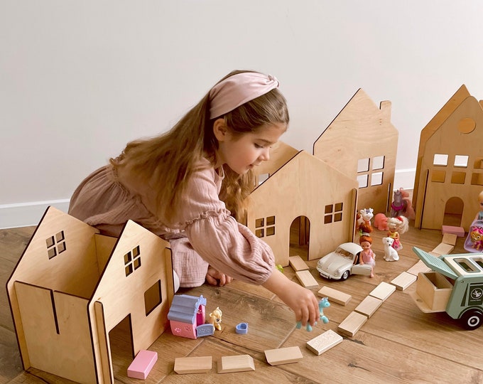 Holzspielzeug, Puppenhaus Geschenke, Holz Spielzeug, Kleinkind Geburtstagsgeschenk, Holzspielzeug für Kinder, Lernspielzeug, handgemachte Ostergeschenk