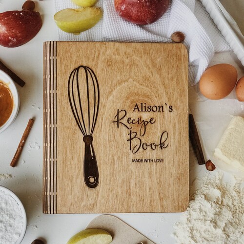 Custom Blank Recipe Book for Men Dad Gift Wooden Etsy